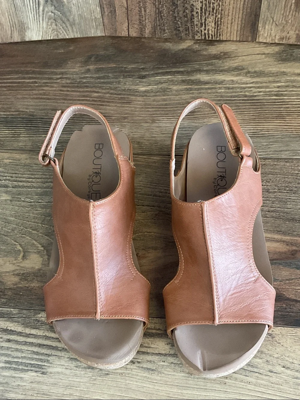 Boutique by Corky's Volta II Slingback Wedge Sandals 7